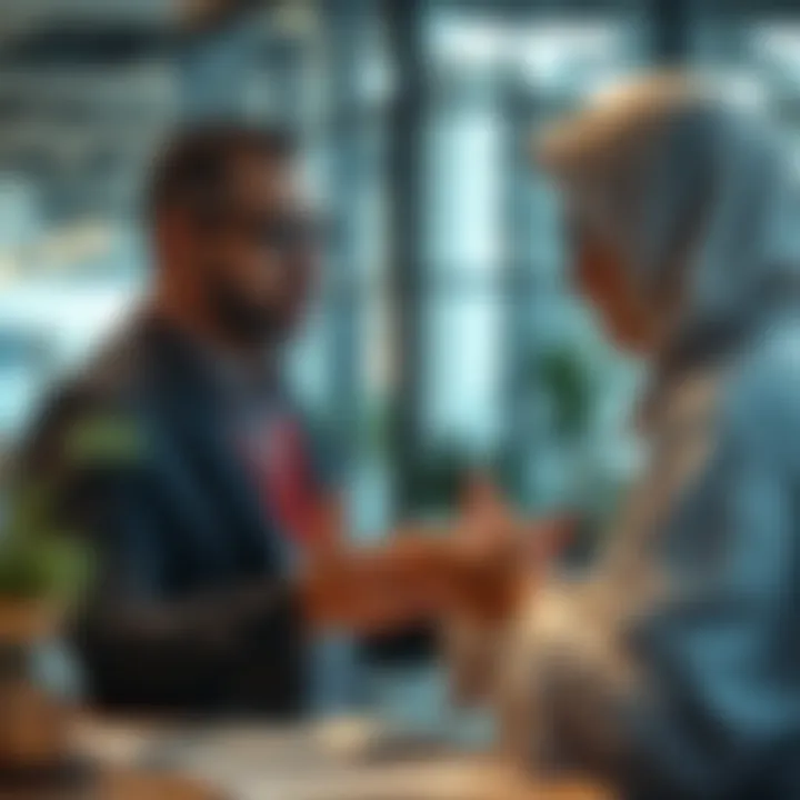 A professional discussing rights and obligations with an employee