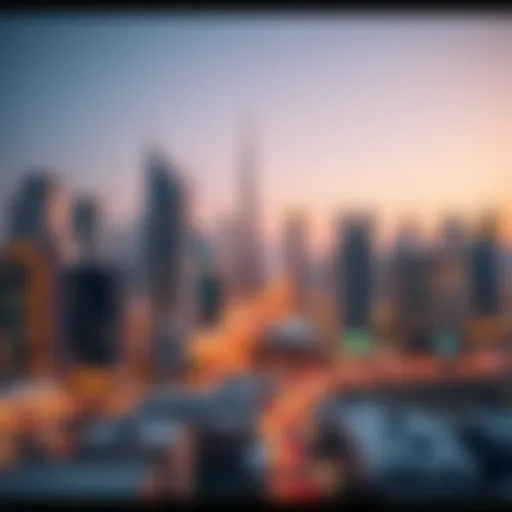 Vibrant Dubai skyline with affordable studio apartments highlighted