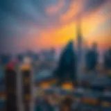A skyline view of Dubai showcasing luxurious real estate