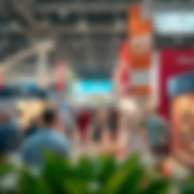 An overview of a bustling real estate expo in the UAE