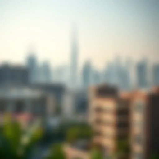 A panoramic view of Dubai's skyline showcasing various residential buildings