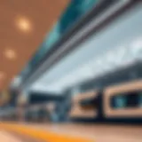 Modern Architecture of Dubai Metro Station Dubai Metro station exterior showcasing modern architecture