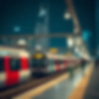 Dubai Metro Lines and Key Stations Map of Dubai Metro lines highlighting key stations