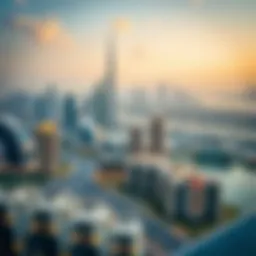Aerial view of Dubai skyline showcasing luxury properties