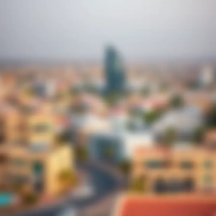 New Qusais Neighborhood View Panoramic view of New Qusais neighborhood surrounding Al Yousuf Building