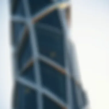 Architectural Detail of a Dubai Tower An architectural detail of a modern observation tower in Dubai