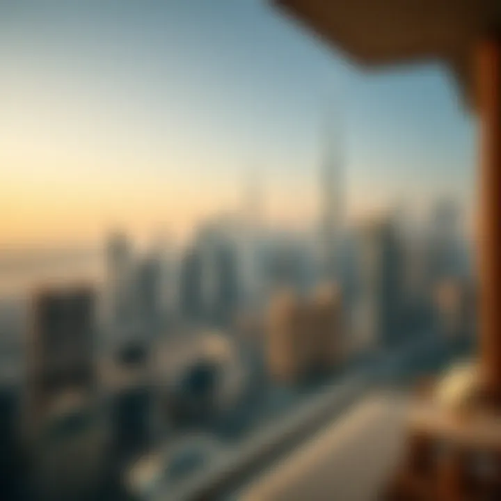 Breathtaking view of Dubai skyline from the property