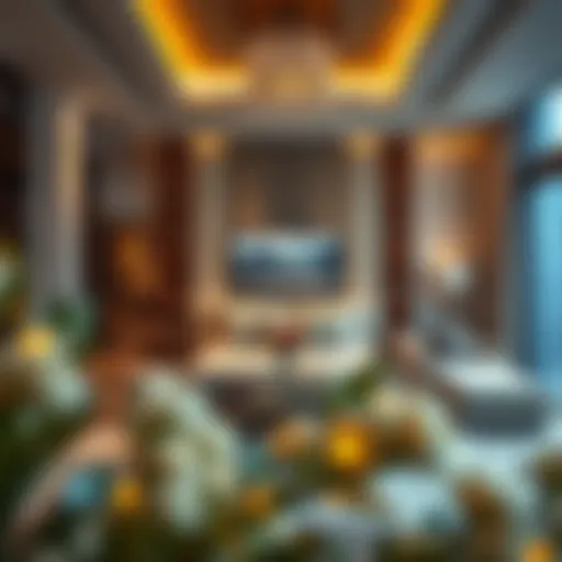 Luxurious room interior with modern decor