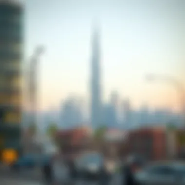 Dubai's Financial Hub Dubai skyline with financial district