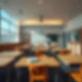 Spacious classrooms in a private school