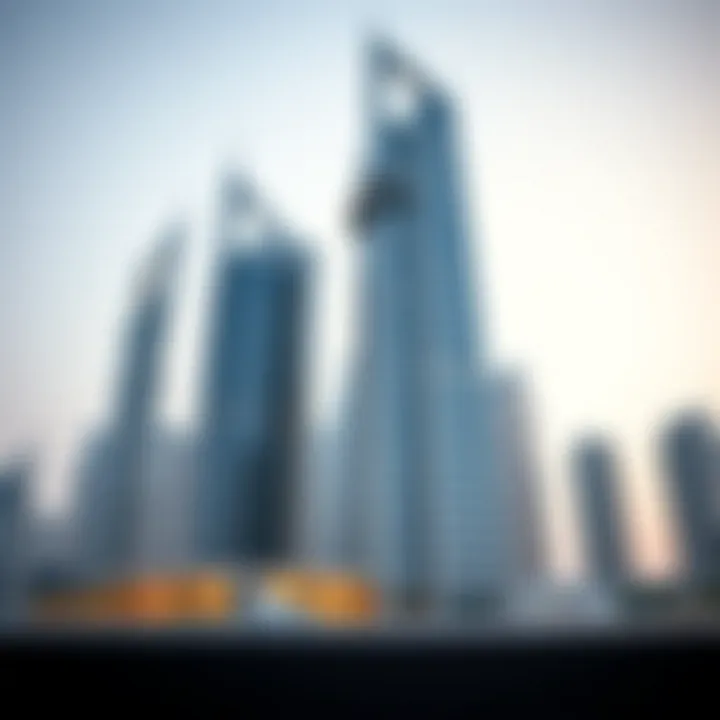 Innovative Architectural Design Innovative architectural design model of a new Dubai skyscraper