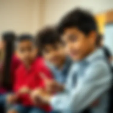 A diverse group of students participating in a public school activity