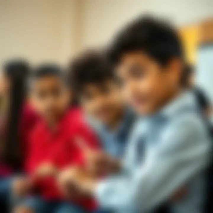 A diverse group of students participating in a public school activity
