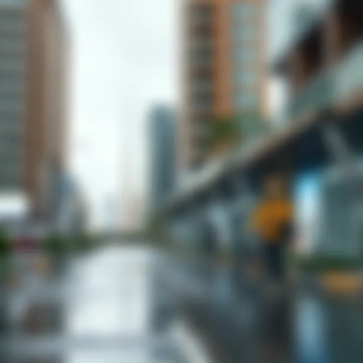 Urban areas affected by rainfall showcasing infrastructure adjustments