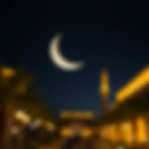 Crescent moon representing the start of Ramadan
