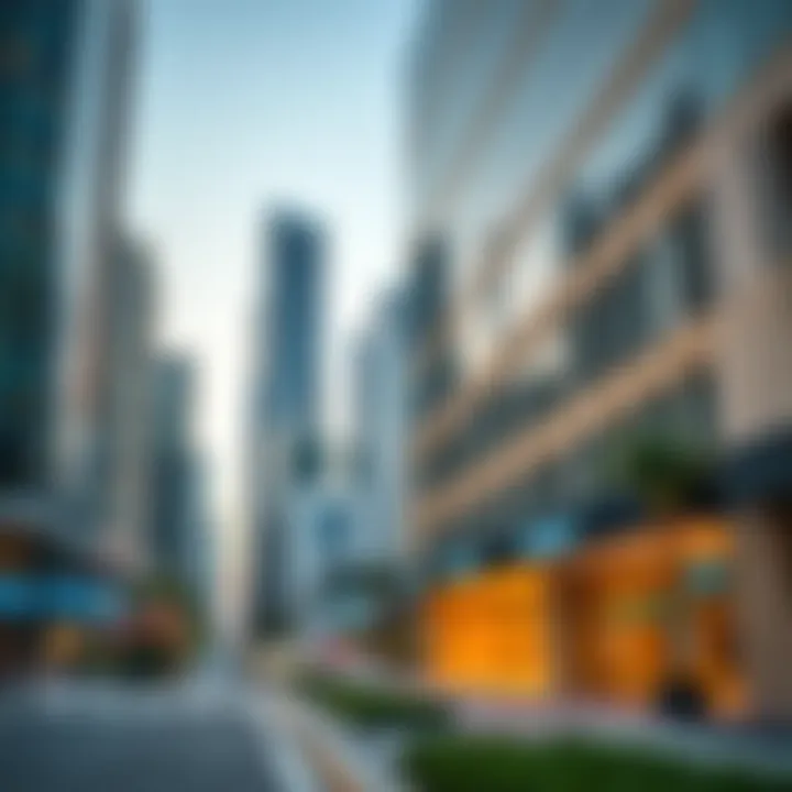Vibrant commercial spaces in the Rixos Financial Center Road area