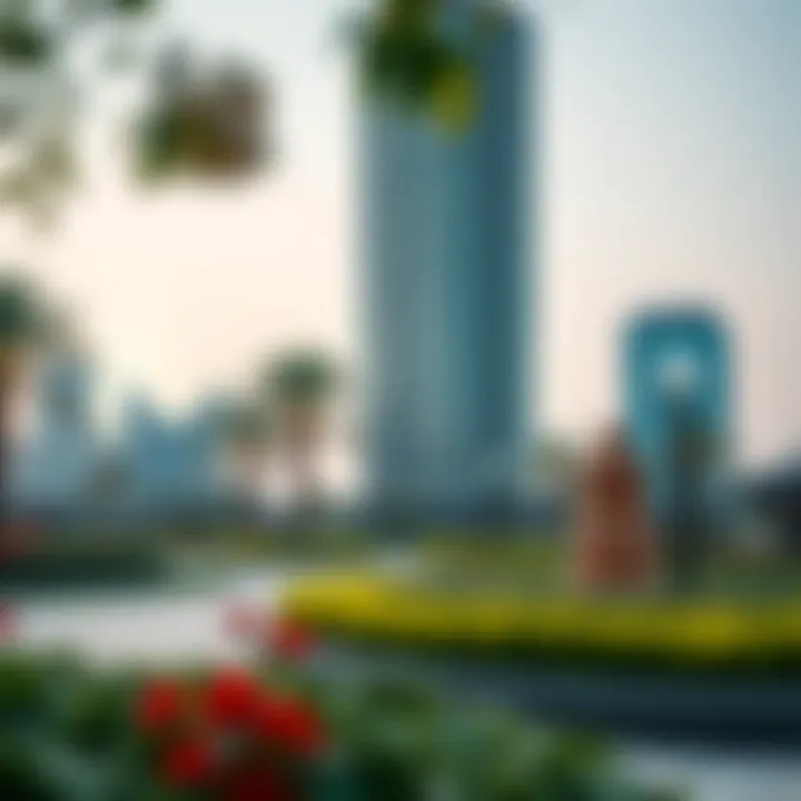 Green spaces and lifestyle amenities near Rixos Financial Center Road
