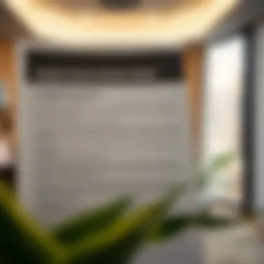 Close-up of rental listing details
