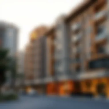 Stylish residential buildings along Salam Street