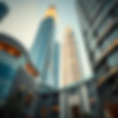 Sheikh Rashid Tower Architectural Details Architectural details of Sheikh Rashid Tower showcasing modern design elements