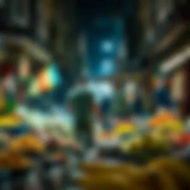 Economic Activity in Siḥr Al-Birrāt Local market scene in Siḥr Al-Birrāt highlighting economic activity