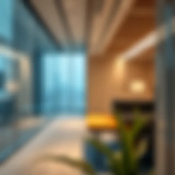 Interior shot of a modern office space within the tower.