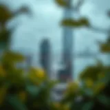 Panoramic view of The Bay Tower showcasing its modern architecture