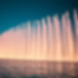 Synchronized water display at The Dubai Fountain
