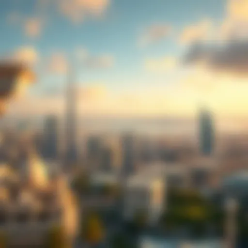 Aerial view of Dubai showcasing architectural marvels