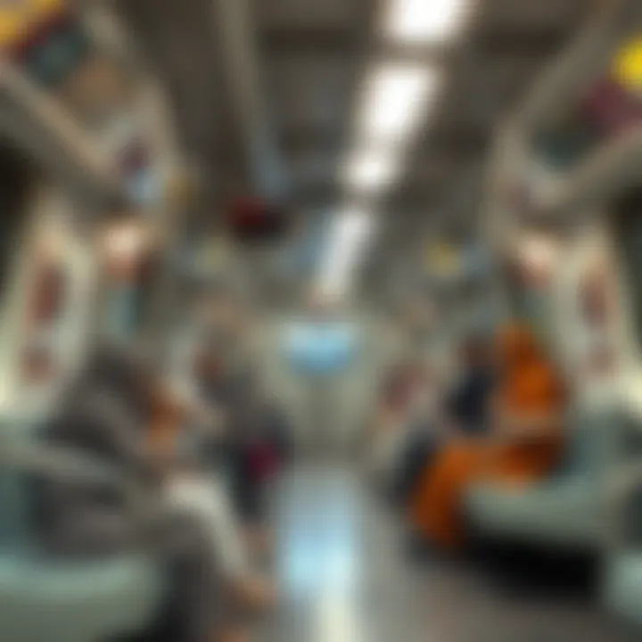 Passengers enjoying a ride in the Dubai Metro