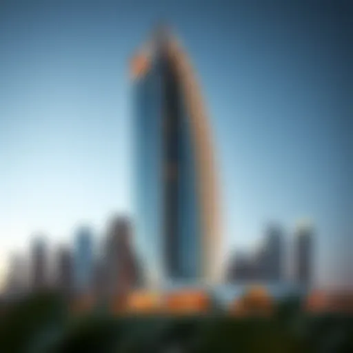 The architectural elegance of The Point Tower showcasing its unique design against the Dubai skyline.
