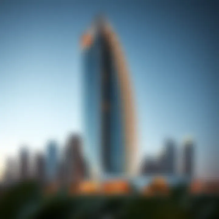 The architectural elegance of The Point Tower showcasing its unique design against the Dubai skyline.