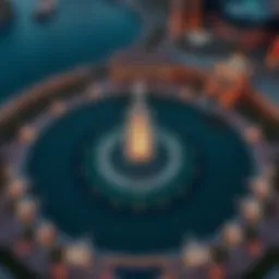 Aerial view of the Pointe Palm Jumeirah Fountain showcasing its grandeur.