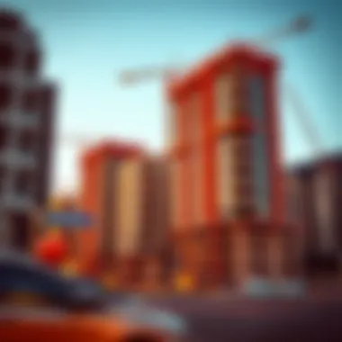 Urban Development Project A vibrant urban development project in Dubai under construction