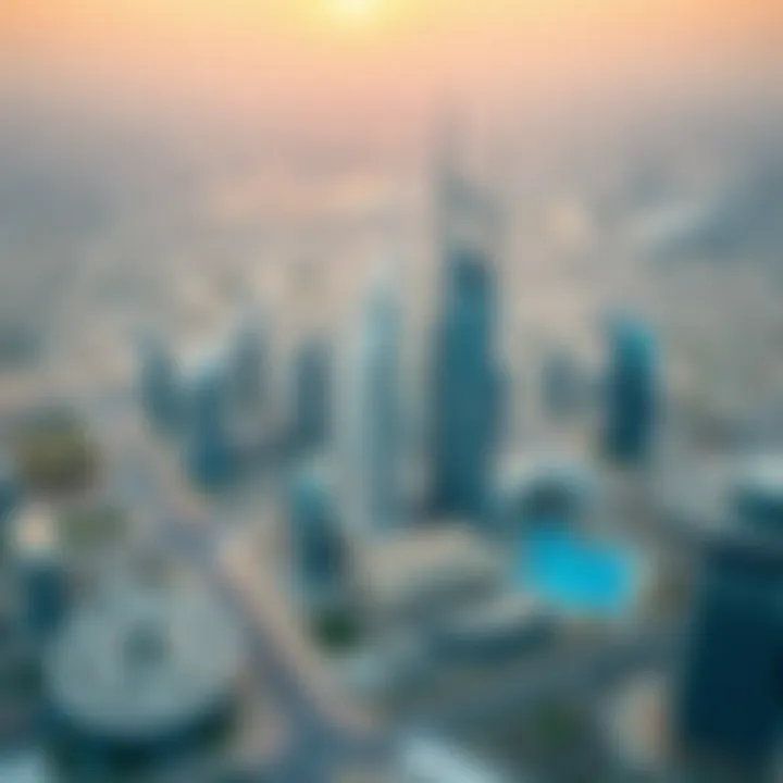Aerial view of Abu Dhabi's modern skyline.
