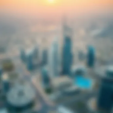 Abu Dhabi's Architectural Landscape Aerial view of Abu Dhabi's modern skyline.