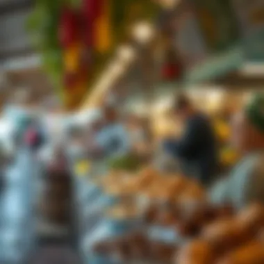 A selection of traditional culinary delights from the market