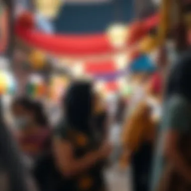 Community members engaging in cultural festivities at the souk