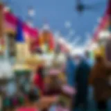 Vibrant display of local crafts showcasing cultural heritage