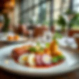 A beautifully plated gourmet dish showcasing intricate culinary artistry