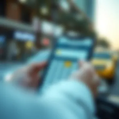 Fare calculator interface on a smartphone