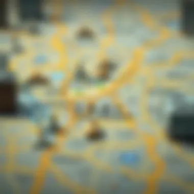 Detailed Taxi Routes Across the UAE Map showing taxi routes in the UAE
