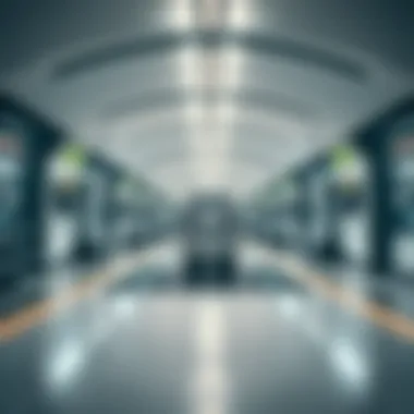 Modern Interior Design of Al Qusais Metro Interior of Al Qusais Metro showcasing modern design