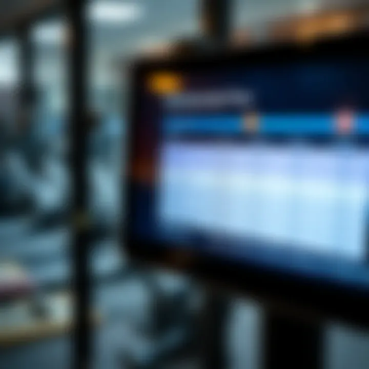 Comparison of gym membership plans on a digital screen
