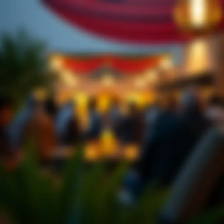 A community gathering for Iftar