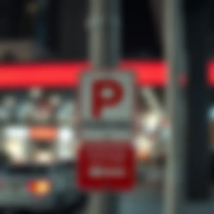 Sign indicating parking regulations in Dubai