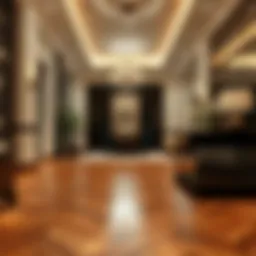 Elegant parquet flooring installation in a Dubai villa