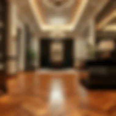 Elegant parquet flooring installation in a Dubai villa