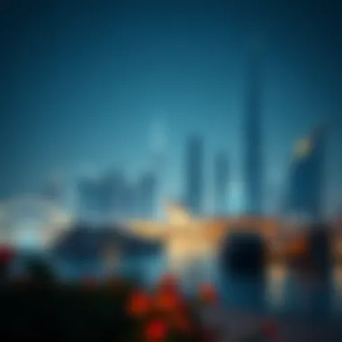 Dubai Skyline with Luxury Real Estate Dubai skyline showcasing luxury properties