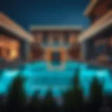 Luxury villa view in Dubai